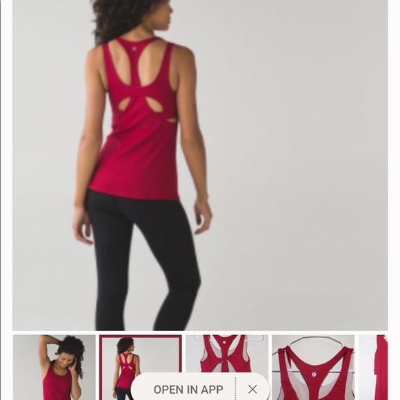 Lululemon All sport support tank burgundy - Picture 7 of 7